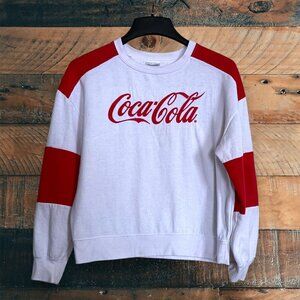 Coca Cola Coke Varsity Sweatshirt White Red Embroidered Logo Streetwear L 2019